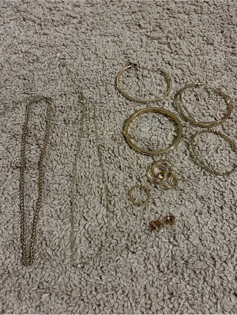 Gold Jewelry Necklace Ring Bracelet Earrings Set J. Crew Kendra Scott Lot